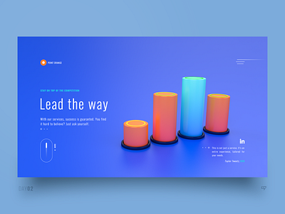 UI Exploration - Lead The Way 3drender cinema4d clean dailyui inspiration interface ui web