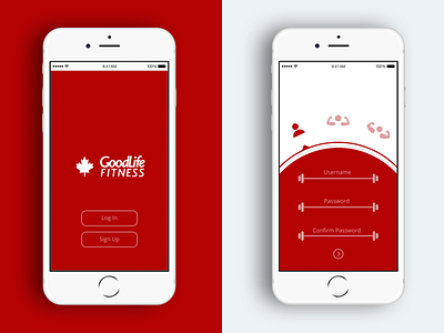 Fitness App Sign Up 1/2 app dailyui 001 dailyuichallenge signup page ui uidesign ux uxdesign