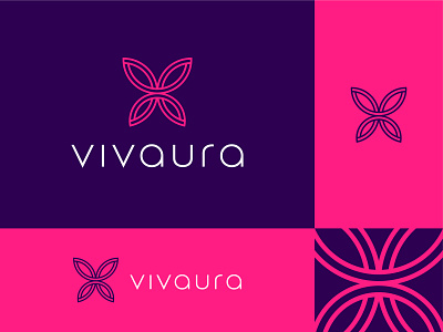 Vivaura Elements branding butterfly design font icon identity letter lettering logo logomark minimal symbol type typography v wings