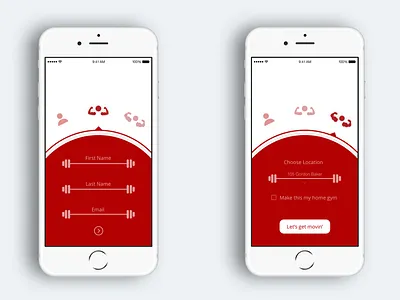 Fitness App Sign Up 2/2 app dailyui 001 dailyuichallenge signup page ui uidesign ux uxdesign