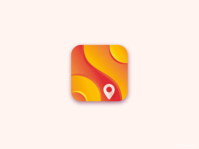 App Concept: Daily UI 005 abstract app app concept concept daily ui daily ui 005 location mobile mobile app orange vector