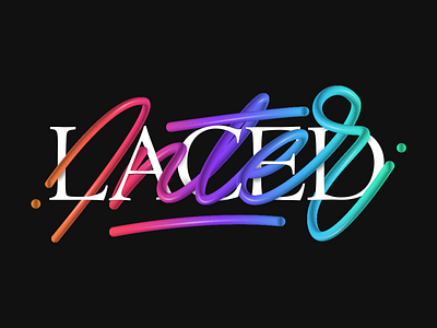 Interlaced Lettering adobe cc design gradient handletter illustrator lettering photoshop typography