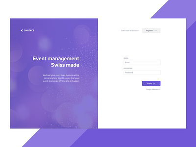 Event Manager Login blue button clean dashboard design flat forms landing login simple swiss typography ui white