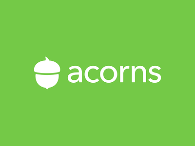 Acorns Logo Update acorn acorns black brand branding design green logo logo mark nature rebrand trees word mark