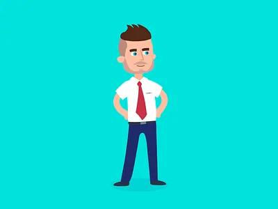 Office man illustration comic illustration man office vector