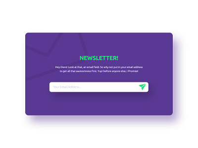 Daily UI Challenge 016 - Pop up/ Overlay app challenge dailyui design email newsletter overlay pop up ui ux vx