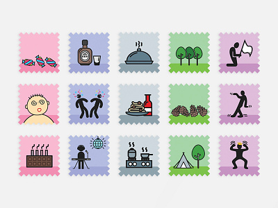 Badges Footsteps badges design flat design icon pack icons icons set illustator illustration simple design