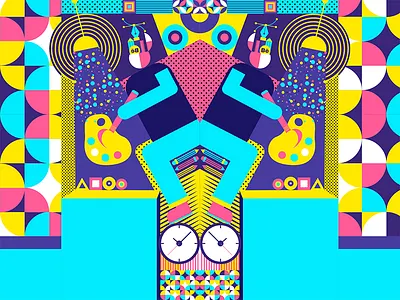 Explore geometric illustration series 1 colors design geometry illustration