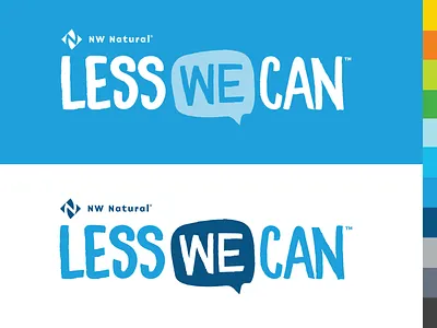 Less We Can branding adobe advertising agency brand standards branding campaign color palette graphic design illustration logo natural gas pacific north west vector wordmark