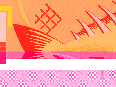 Tropical systems variation 1 collage collage art fish overprint overprinting retro