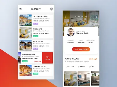Rental App app design app ui creative design ios app mobile app design property app real estate app rental app ui design ux design