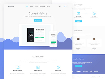 Popup Landing Page icons it landing popup responsive services site ui ux web