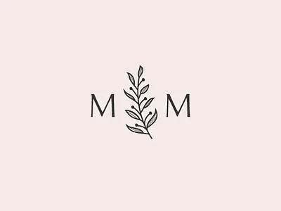 The Merry Moore brand branding classic elegant female feminine floral greenery logo logos minimal nature plant pretty simple