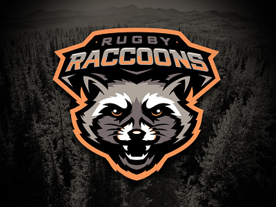 Rugby Racoons Logo esports football logo racoon sports