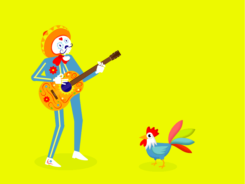 Mariachi bones colors dance guitar hose mariachi mexican rigging rooster rubber singing
