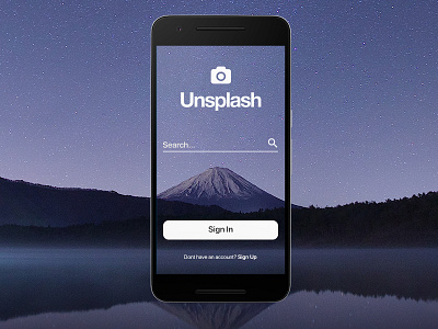 Dribbble Cover Image app design images interface mobile phone photography ui unsplash ux