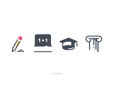 School column design hat icon icon app icondesign icons icons pack icons set illustration knowledge pencil pictogram school school app school board study training vector