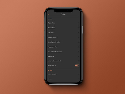 Daily UI Challenge 007 - Settings #dailyui daily 100 dailyui design mobile photoshop ui