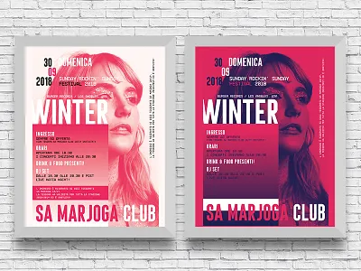 Winter @ Sa Marjoga Club 2018 band design festival flyer graphicdesign illustrator indie losangeles parma photoshop poster winter