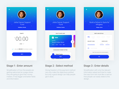 1/2 of Payment process UI, App UI/UX, Payment UX app cancer charities design font pay payment app payment form payment gateway payment method typography ui ux