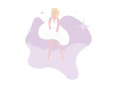 Marilyn Monroe flat illusrtation marilyn marilyn monroe retro