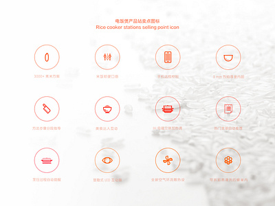 Rice cooker stations selling point icon rice cooker 图标