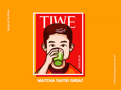 Matcha illustration matcha poster web