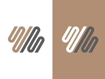 Fluid WM lettermark logo dynamic energy fluid logo mark wm