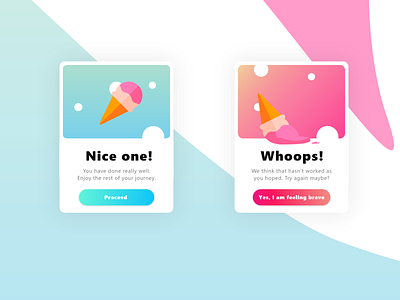 Daily Ui #011 Error/Success in Flesh Cards error success ui ux design ui daily ui daily 011