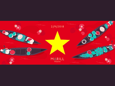 Cover facebook for Vietnam National Day 2018 art banner graphic national day red vector vietnam