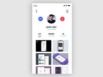 Designer Profile app design icon illustration mobileapp typography ui ux vector