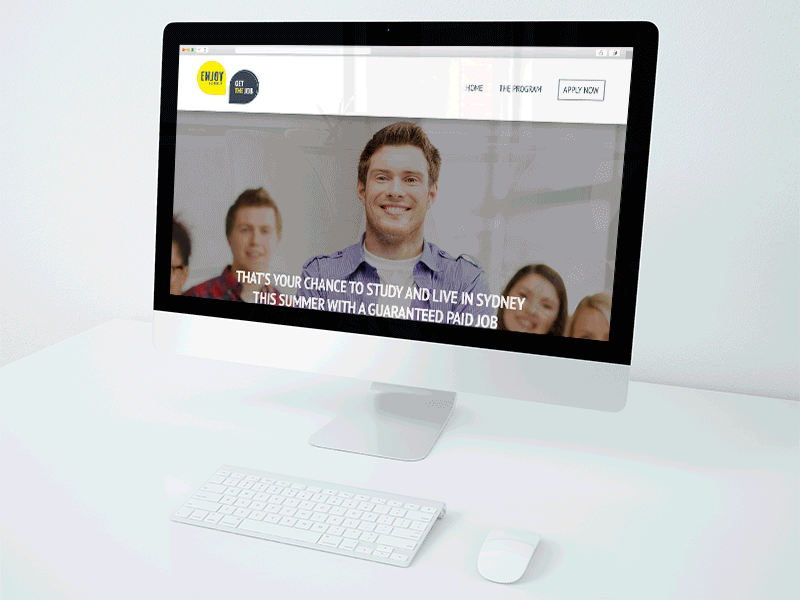 Enjoy Australian Website Scroll Animation animation australian design gif graphic mockup responsive ui ux web website wireframe