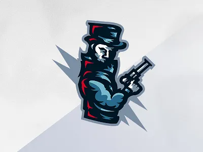 Detective Mascot Logo! branding detctive detective logo esports esportslogo gaming gaminglogo hat icon icon app identity illustration logoytpe mascot logo pistol police