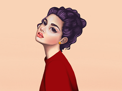 Portrait art cover face illustration portrait poster