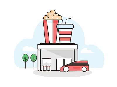 Movies car cars clean design electric illustration