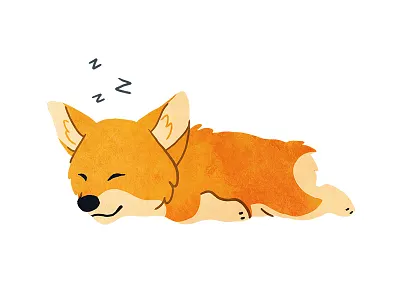 Don't Wake the Corgi asleep corgi dog pup puppy sleeping