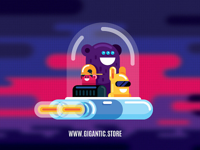 Flat Design Illustration of Alien Characters alien aliens character character animation character art character concept character creation flat flat design flat 2.0 flat 2d geometric illustratio illustration illustration agency illustration art space space art space exploration