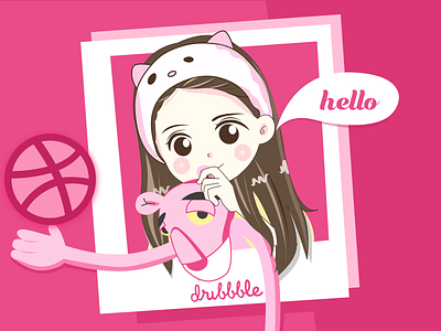 Hello Drbbble illustration