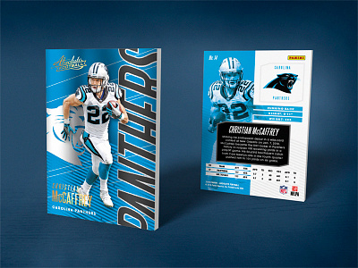 2018 Absolute Football carolina dynamic foil football nfl panthers photography sports trading cards typography