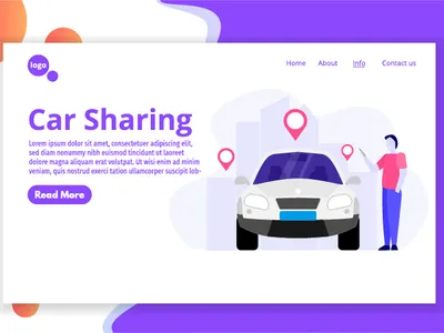 Car Sharing business car concept design illustration people template