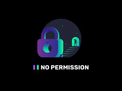 Nopermission ai design icon illustration permission sketch ui video