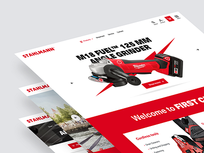 Powertools E-commerce project clean creative design ecommerce eshop homepage minimalist responsive riesenia tools ui ux ux design web webdesign website