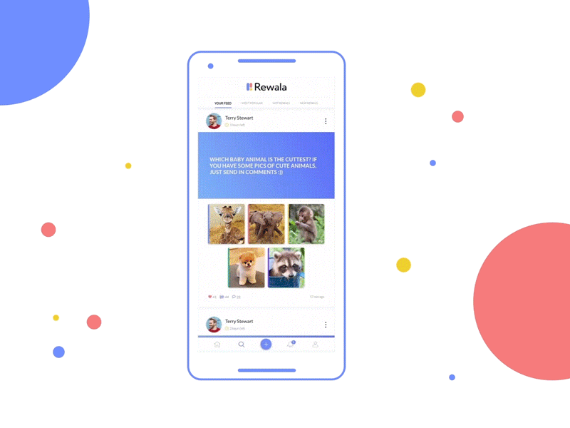 Rewala - Creating New Poll android animation application design interaction ios mobile mobile app photo poll question ui uianimation ux