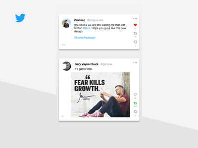 Twitter feed redesign - White concept light redesign redesign concept theme twitter twitter feed ui uielements uiux uiuxdesign ux uxdesign white