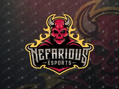 Devil eSports Logo For Sale Devil Mascot Logo devil esport esports esports logo fire gaming horns logo logos mascot mascot logo mascot logos nefarious premade skull skulls sports streamer