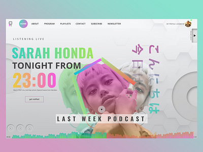 Radio gaGy funky G abstract art design graphic artist graphicdesign ilustrator landing page design photoshop sound uiux userexperience userexperiencedesign userinterface userinterfaces webdesign webdesigner website