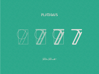 Platanus "7" 7 diagram grid letra logotype number número organic outline platanus tipografia typography