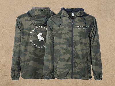 Blacksheep Branded Windbreaker branding camo camouflage fashion brand fashion design fashion designer hypebeast jacket logo mockup photoshop street fashion street wear windbreaker