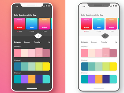 Color Gradient app concept appdesign coloful color style colorgradient colorpalette colorpicker colour palette colour picker colourandlines colourapp colourgradient concept design design gradient gradient color gradientdesign new color ui ux