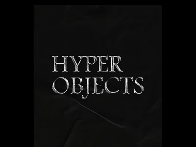 Hyper Objects Logotype brand custom font customtype experimental experimental type logo logotype noise print printdesign printdesigner